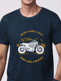 ADRO Men Graphic Printed Round Neck Cotton T-shirt