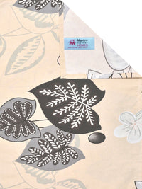 Myntra Elegant Homes Beige & Black Floral 300 TC Cadar dengan 2 Sarung Bantal