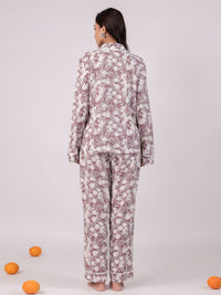 SANSKRUTIHOMES Women Printed Pure Cotton Night suit