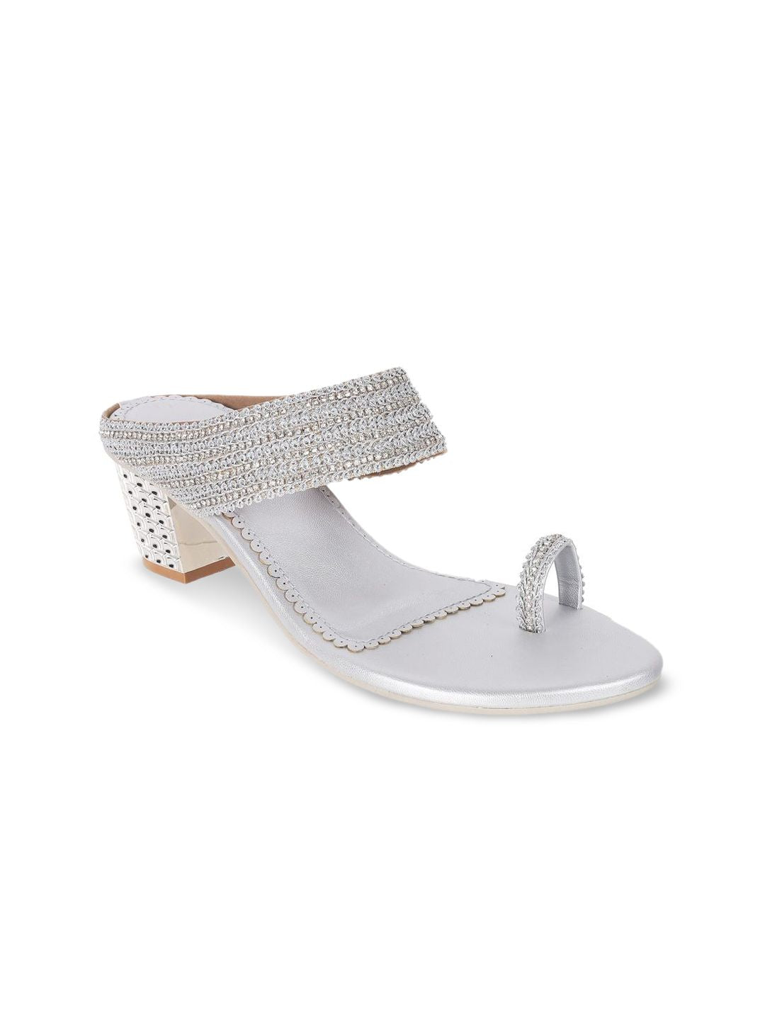 Metro Women Ethnic - Embellished Block Sandals