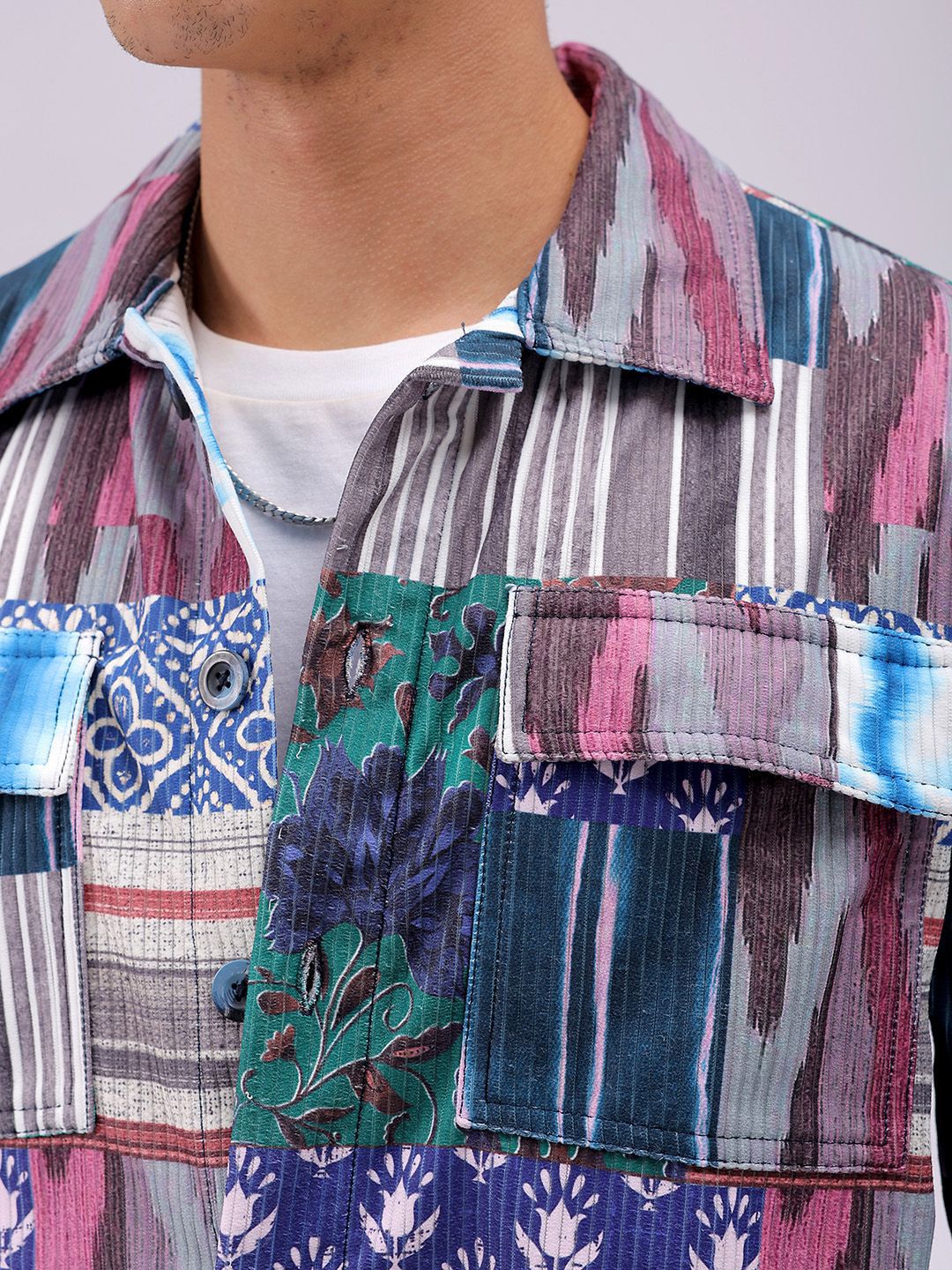 The Indian Garage Co Men Cutaway Collar Abstract Printed Casual Shirt