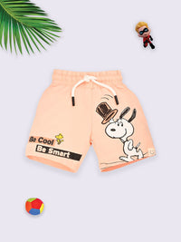 Happy Faces Boys Peanuts Printed Cotton Shorts