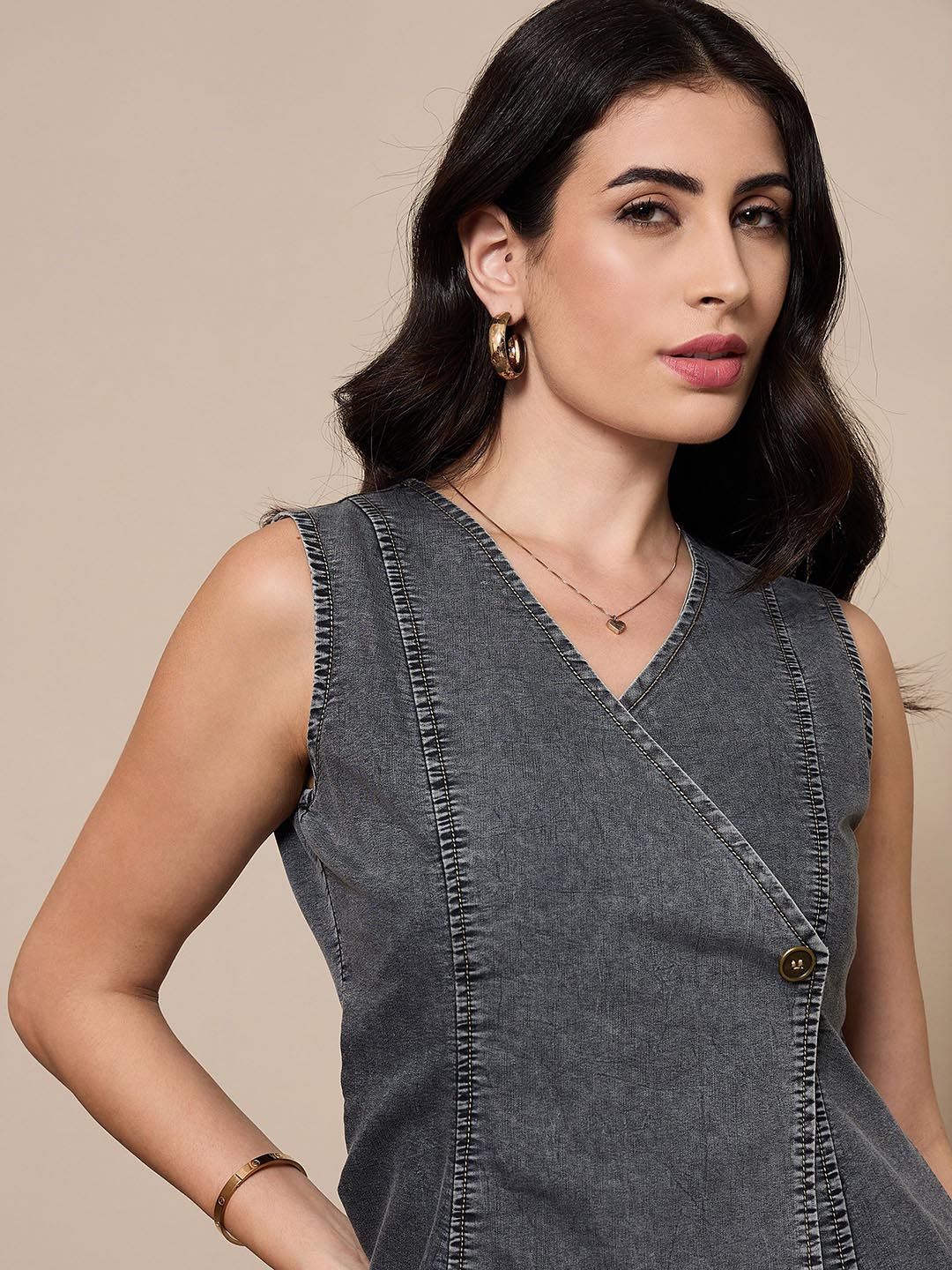 SASSAFRAS worklyf Washed Pure Cotton Vest Top With Trouser