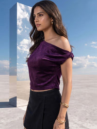 Mamicha Off-Shoulder Crop Top