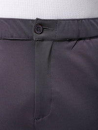 The Indian Garage Co. X Luxe Men Textured Slim Fit Mid-Rise Trousers