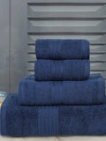 BOMBAY DYEING Navy Blue 4 Pieces Cotton 450 GSM Towel Set