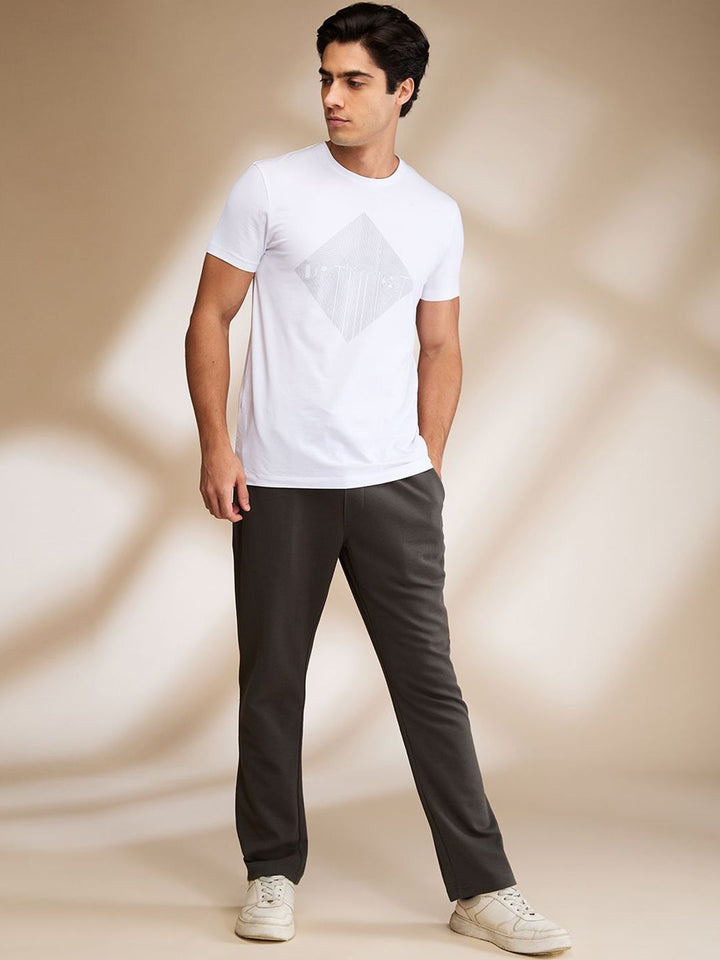 Being Human Solid Men Mid-Rise Track Pants