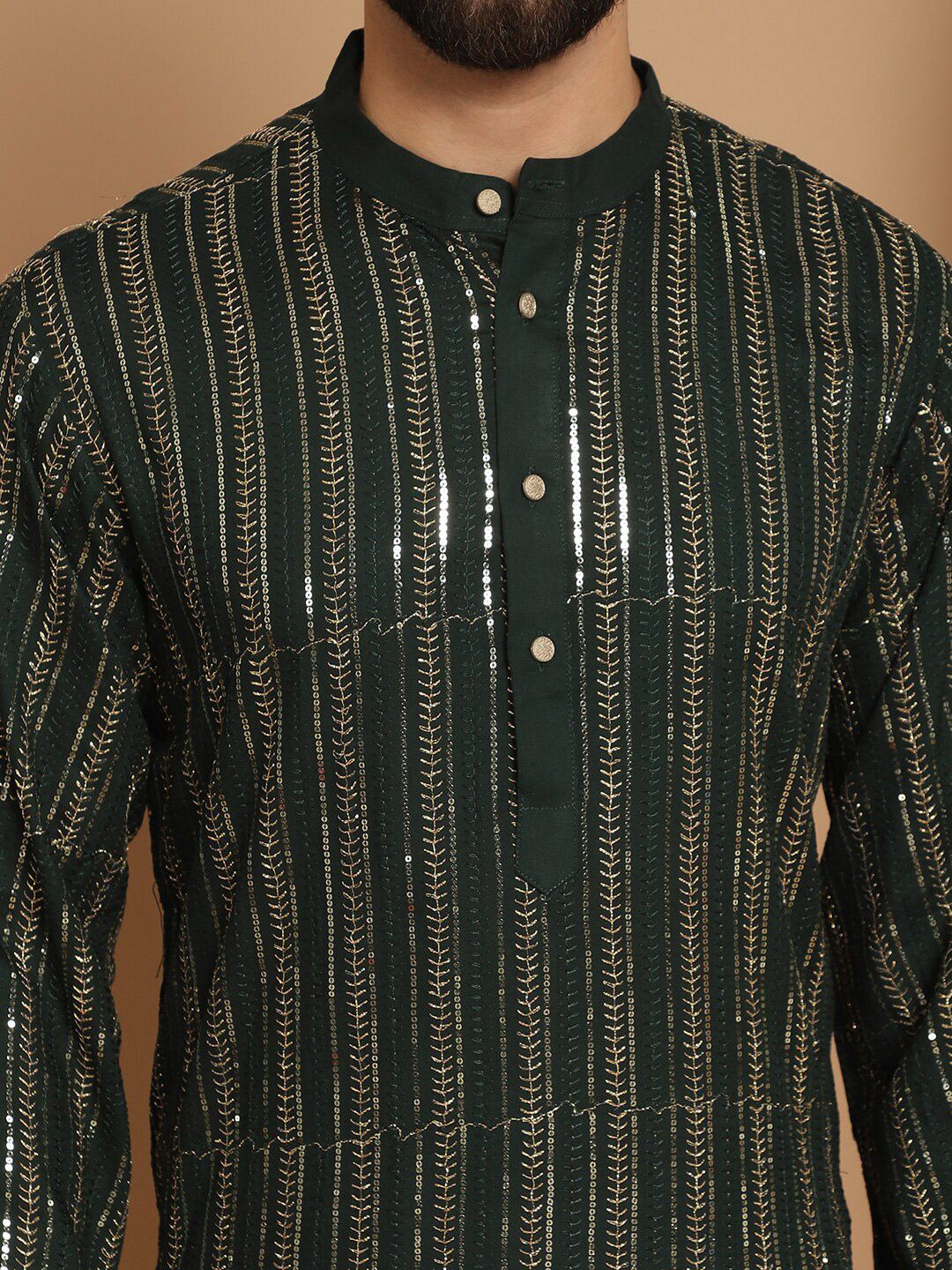 Anouk Embroidered Regular Thread Work Pure Cotton Kurta with Churidar