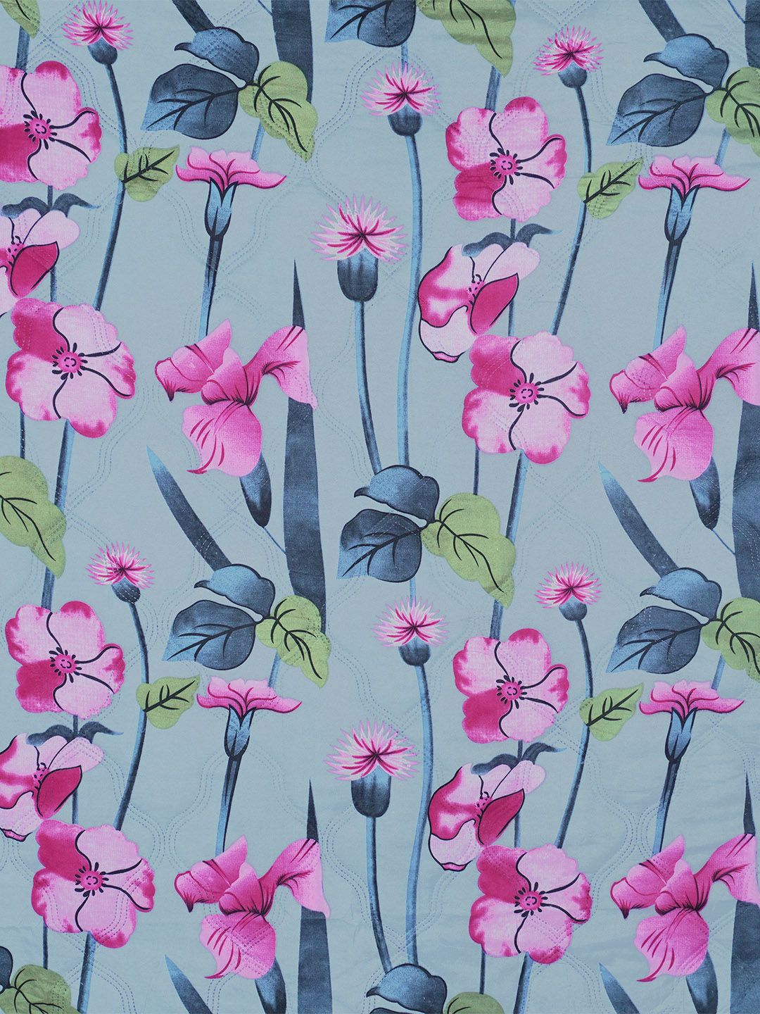 Story@home Blue & Pink Printed Reversible 120GSM AC Room Double Bed Comforter