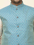 SOJANYA PLUS Men Printed Nehru Plus Size Jacket