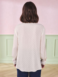 AND Women V-Neck Semi Sheer Regular Top