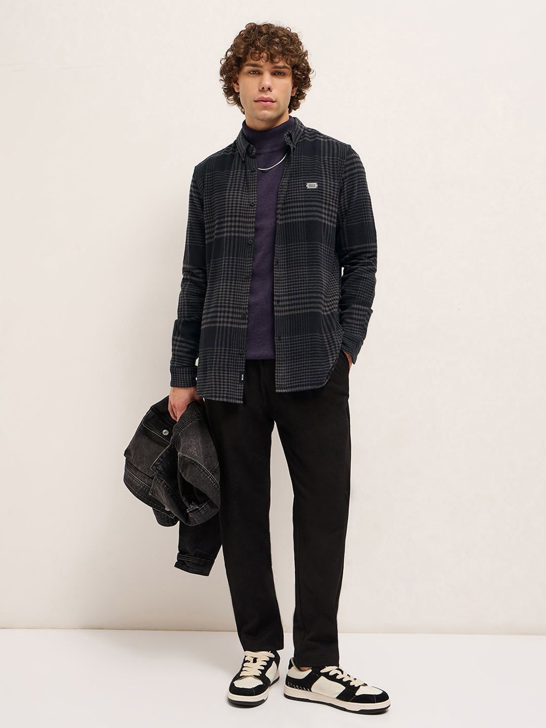 THE BEAR HOUSE Men Slim Fit Opaque Checked Casual Shirt