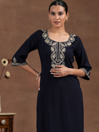 Libas Floral Yoke Design Straight Kurta