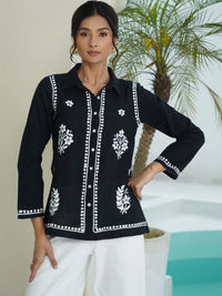 House of Chikankari Women Straight Floral Printed Casual Shirt