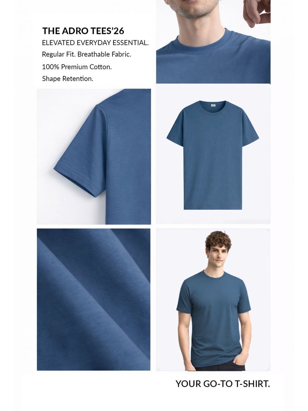 ADRO Men Typography Printed T-shirt