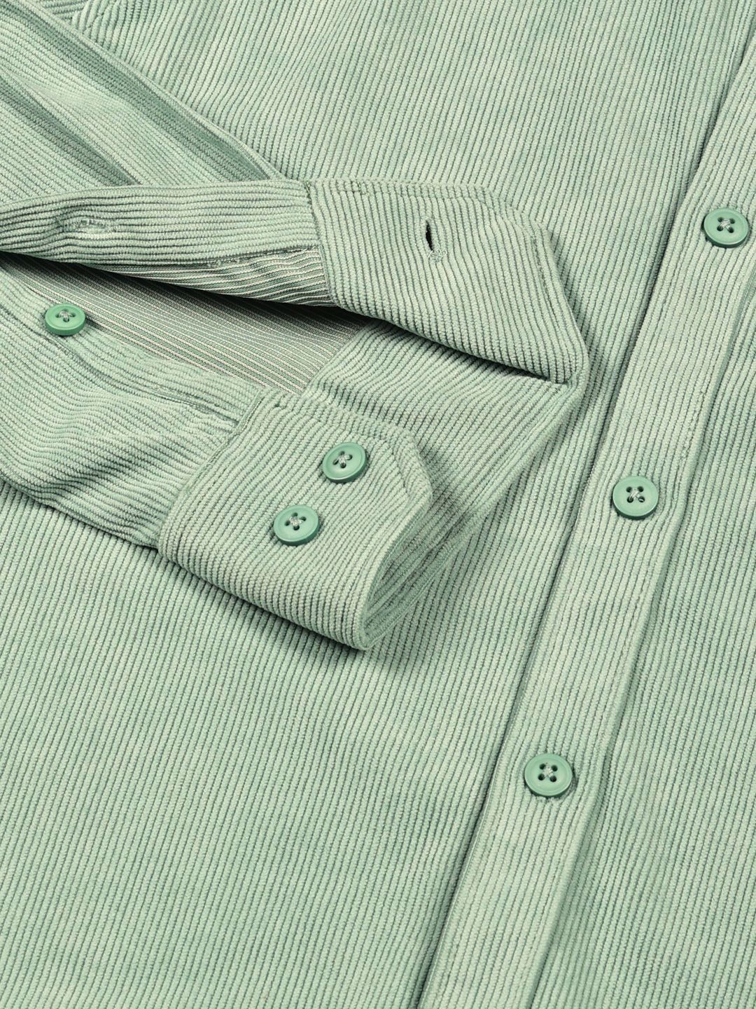 Thomas Scott Men Premium Corduroy Slim Fit Button-Down Collar Casual Shirt