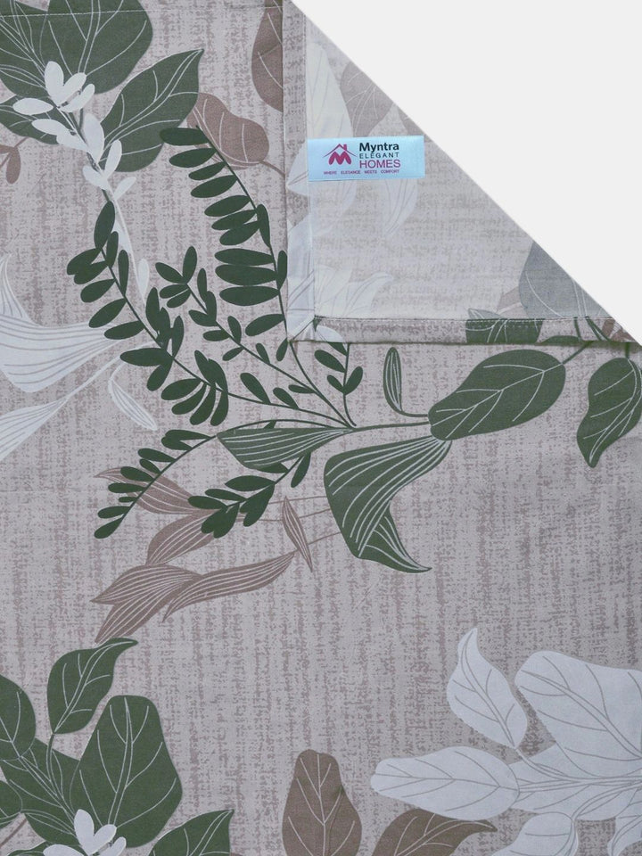 Myntra Elegant Homes Grey  Floral 300 TC King Double Bedsheet with 2 Pillow Covers