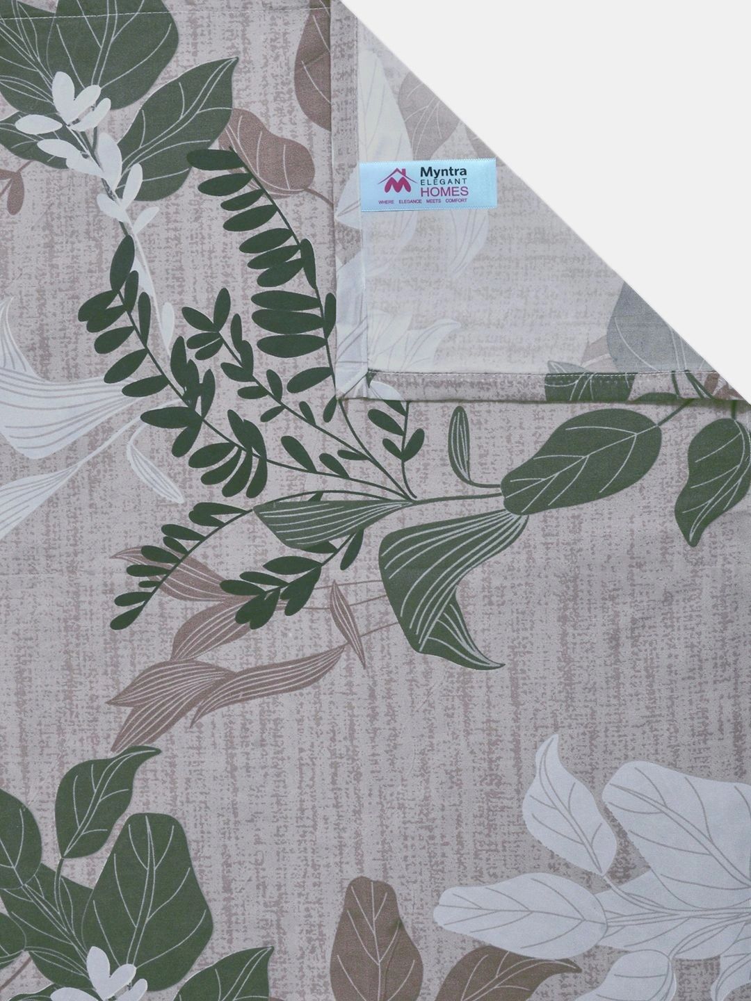 Myntra Elegant Homes Grey  Floral 300 TC King Double Bedsheet with 2 Pillow Covers