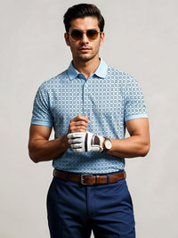 ADRO Men Blue Cotton Tshirts