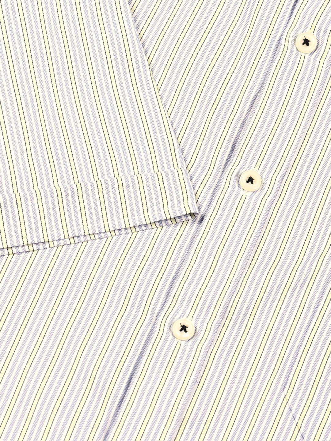 Thomas Scott Men Smart Spread Collar Pinstripes Striped Cotton Formal Shirt