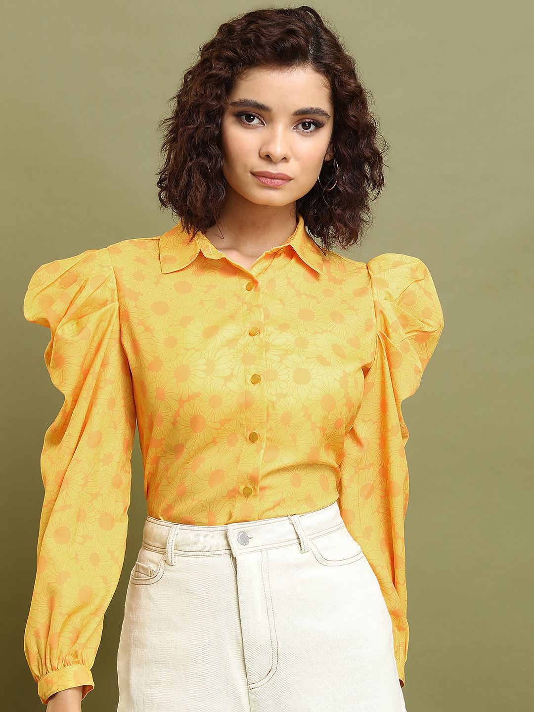 Tokyo Talkies Women Floral Print Shirt Style Top