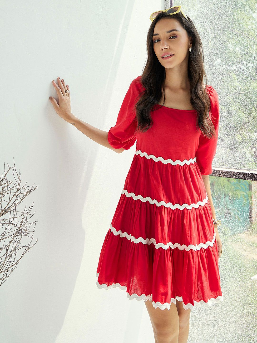 Pink Paprika by SASSAFRAS Women Fit & Flare Dress