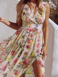 DressBerry Floral Print Fit & Flare Maxi Dress