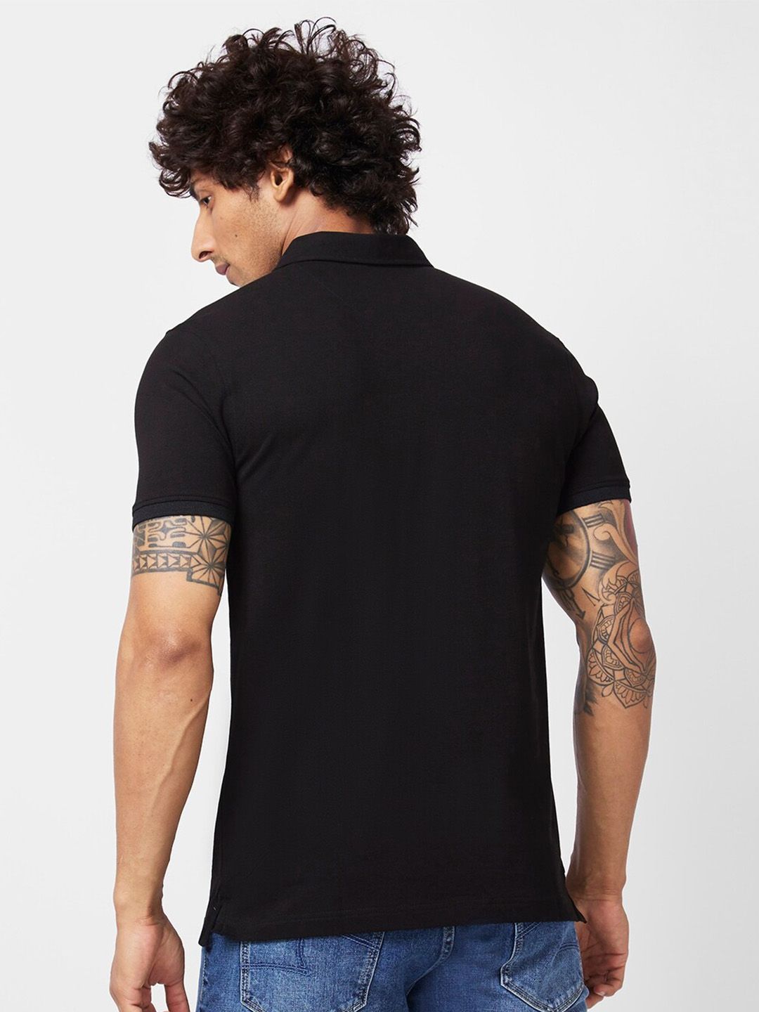 SPYKAR Polo Collar Slim Fit Cotton T-Shirt