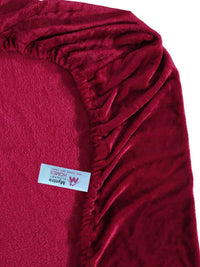 Myntra Elegant Homes Red Solid Dilengkapi Cadar Bujang Bulu 300 TC Dengan 1 Sarung Bantal