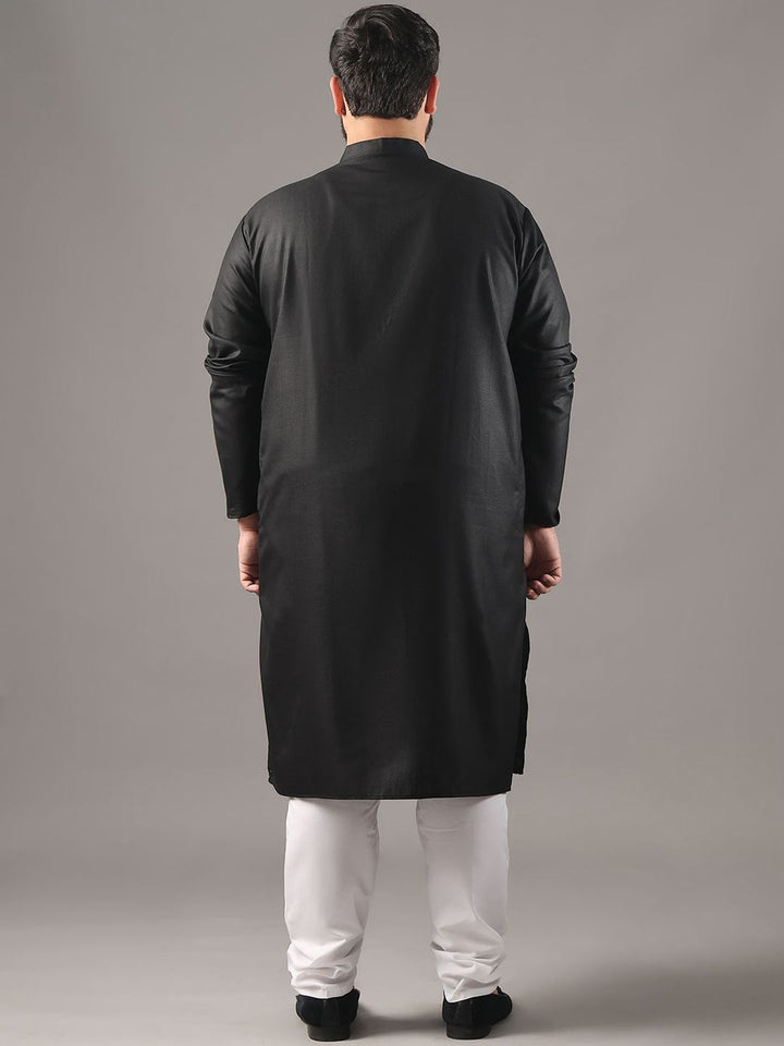 SOJANYA PLUS Size Band Collar Cotton Straight Kurta