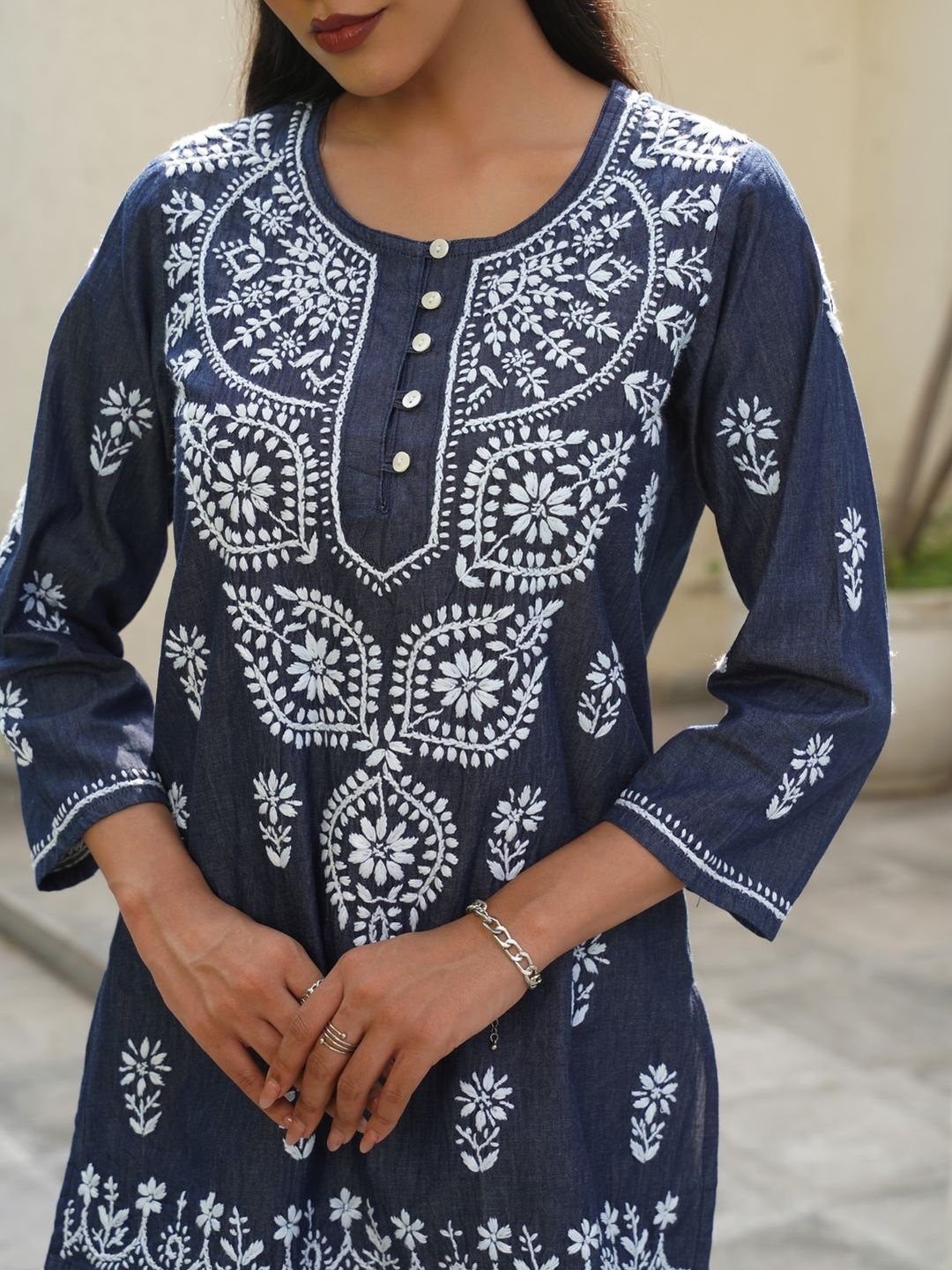 Rumah Wanita Chikankari Kurta Chikankari