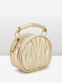 DressBerry Quilted Handheld Bag with Detachable Sling Strap