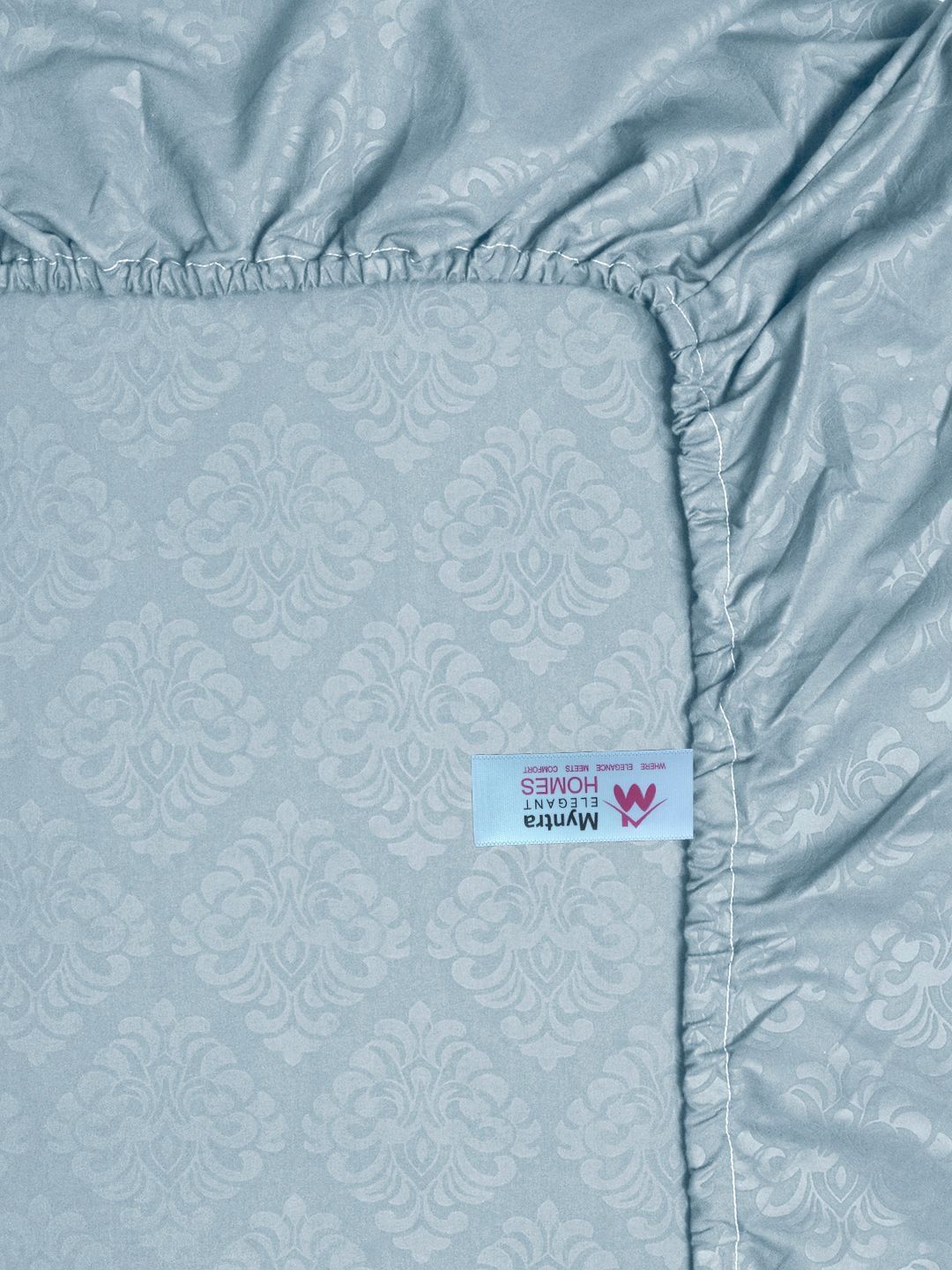 Myntra Elegant Homes Blue Floral 300 TC Cadar Katil King dengan 2 Sarung Bantal
