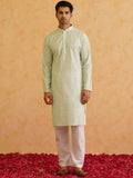 SOJANYA LUXE Embroidered Regular Thread Work Cotton Silk Kurta with Pyjamas