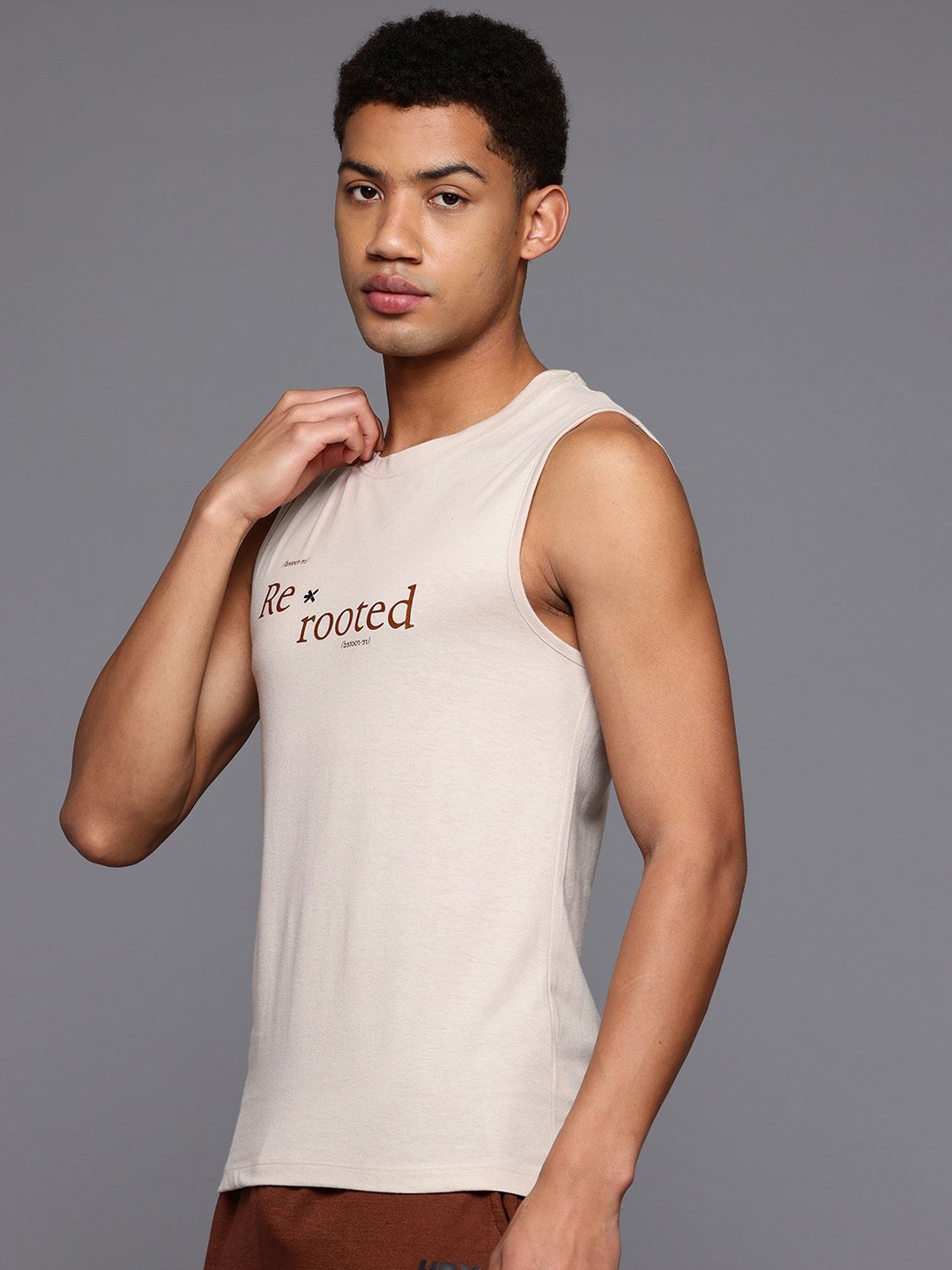 HRX by Hrithik Roshan Typography Printed Yoga T-shirt