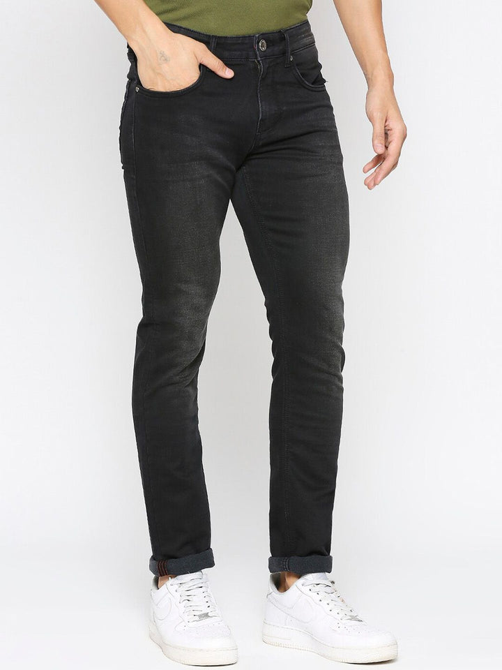 Being Human Men Slim Fit Mid-Rise Light Fade Dark Shade Clean Look Jeans
