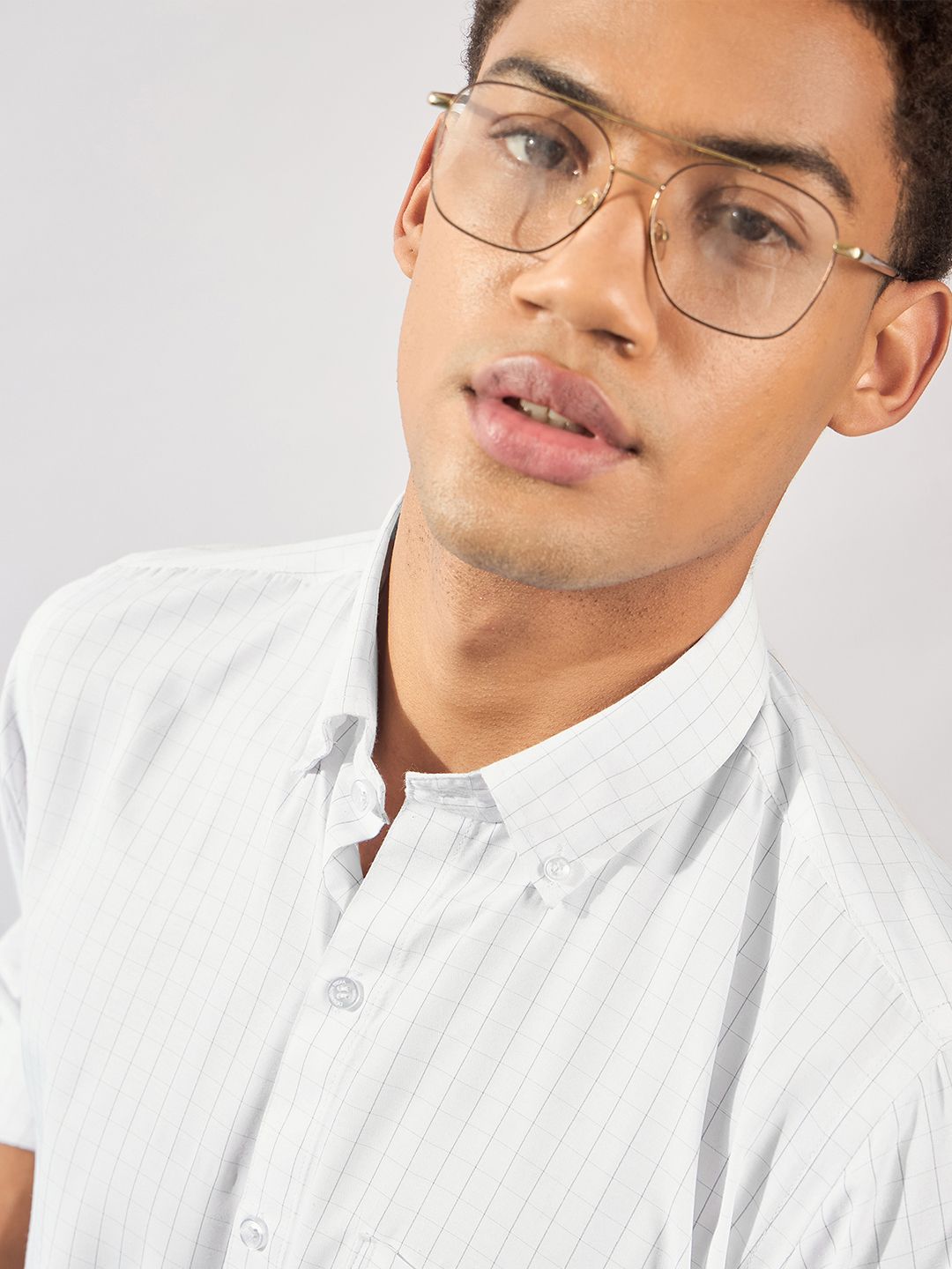 DENNISON Smart Micro Checks Regular Fit Formal Shirt