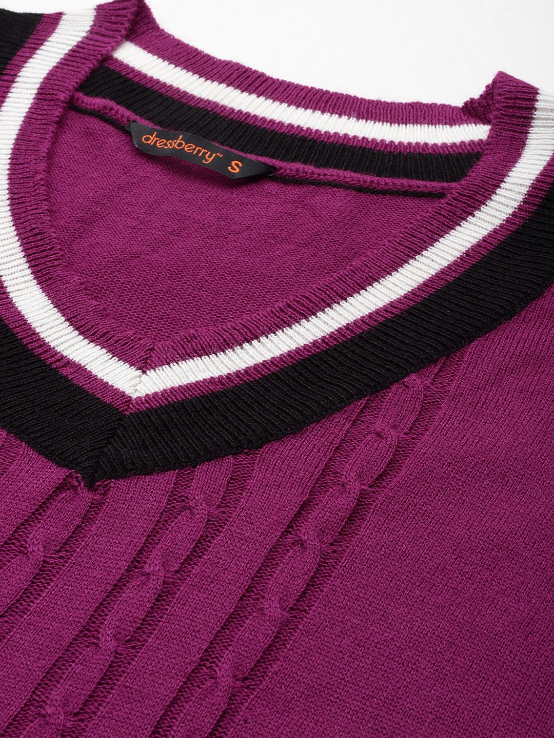 DressBerry Cable Knit Acrylic Poncho