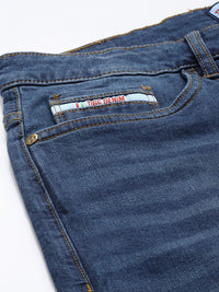The Indian Garage Co Men Slim Fit Cat Scratches Light Fade Stretchable Jeans