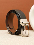 Teakwood Leathers Men Textured Leather Reversible Formal Belt