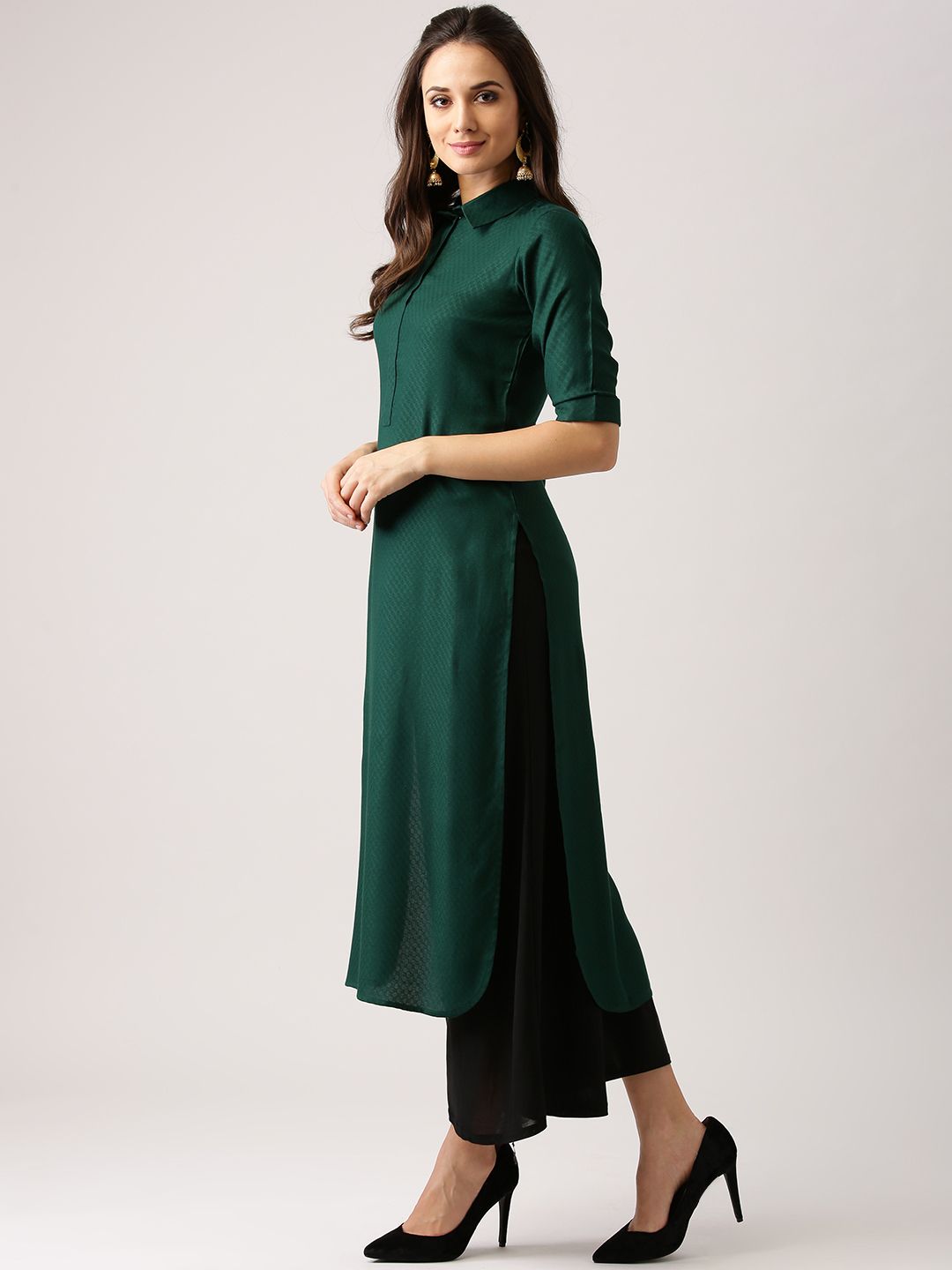 Libas Women Green Kurta