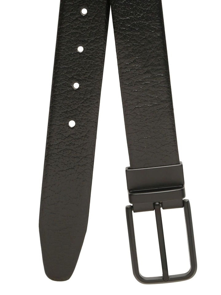 Teakwood Leathers Men Textured Leather Reversible Belt
