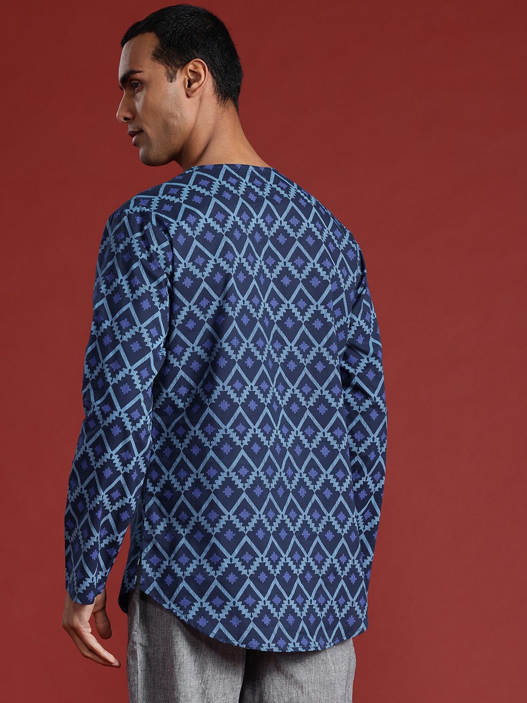 Anouk Pure Cotton Printed High-Low Kurta