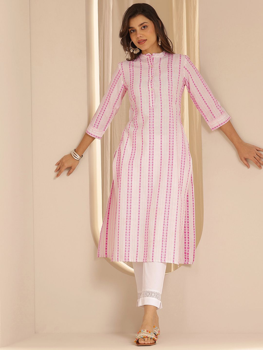 Libas Women Ethnic Motifs Thread Work Kurta