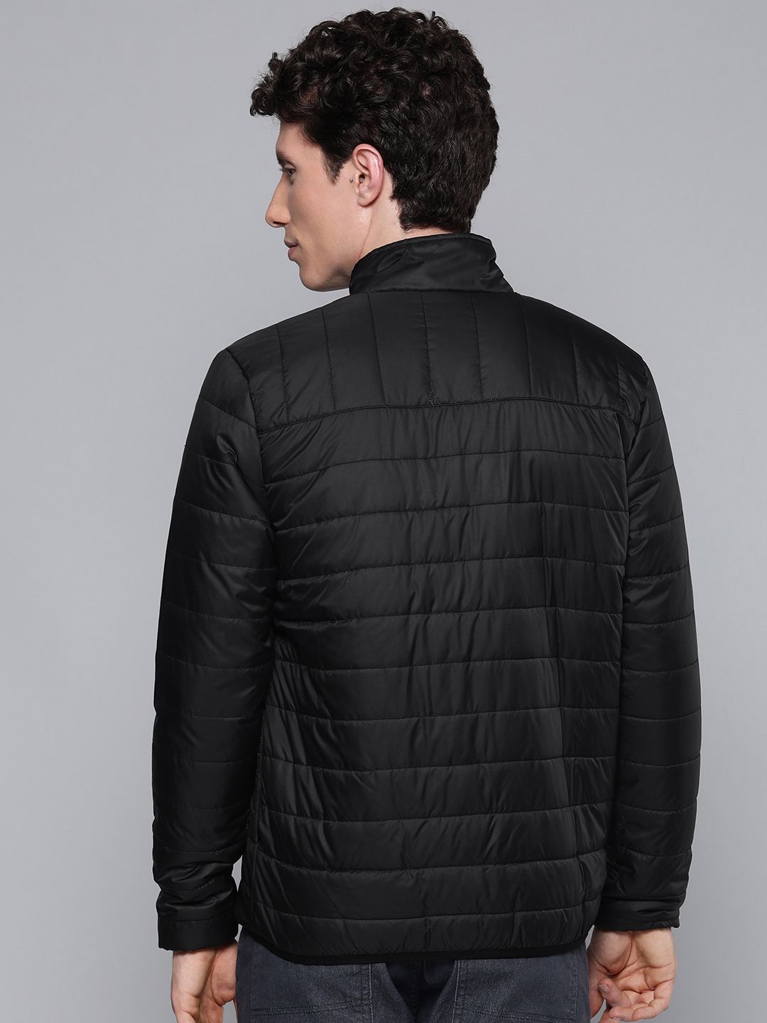 The Indian Garage Co Men Zip-Jacket Slim Fit Puffer Jacket
