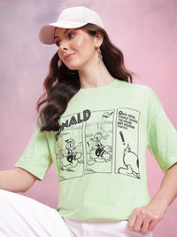 DressBerry Donald Duck Print Relaxed Pure Cotton T-shirt