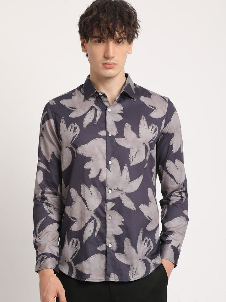 THE BEAR HOUSE Men  Graphic Print Slim Fit Casual Shirt