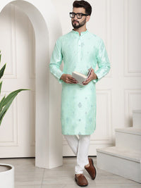 SOJANYA Embroidered Regular Mirror Work Kurta with Churidar