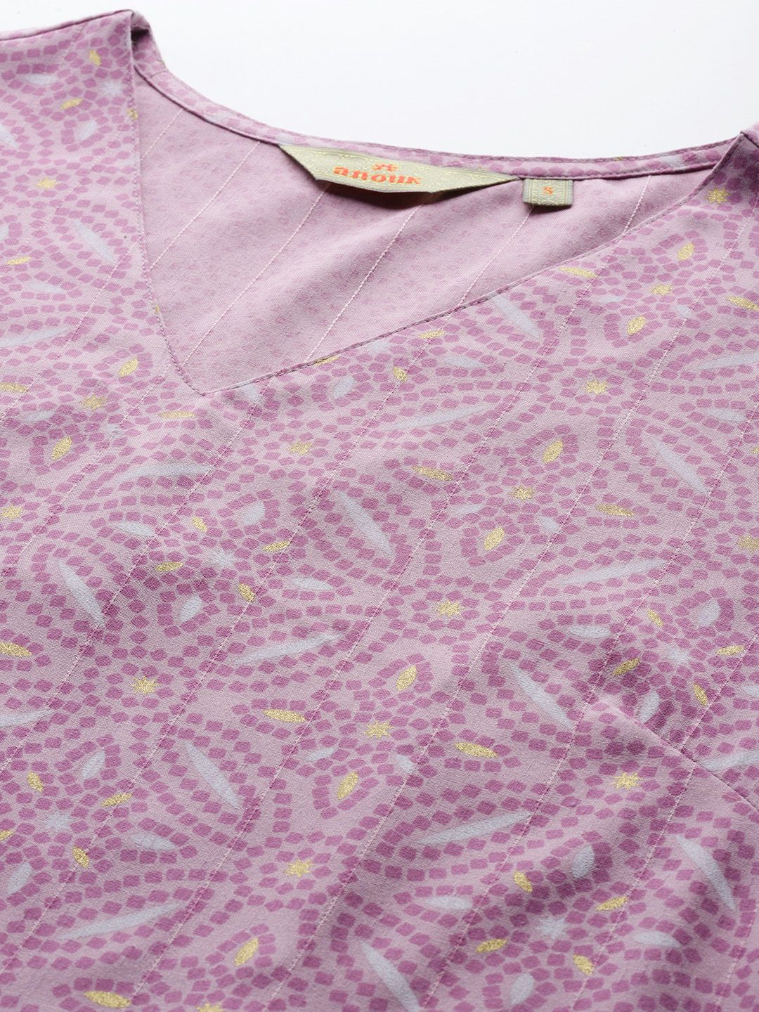 Anouk Ethnic Motifs Print Straight Kurta