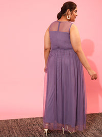 CURVY STREET Net Sheath Maxi Dress